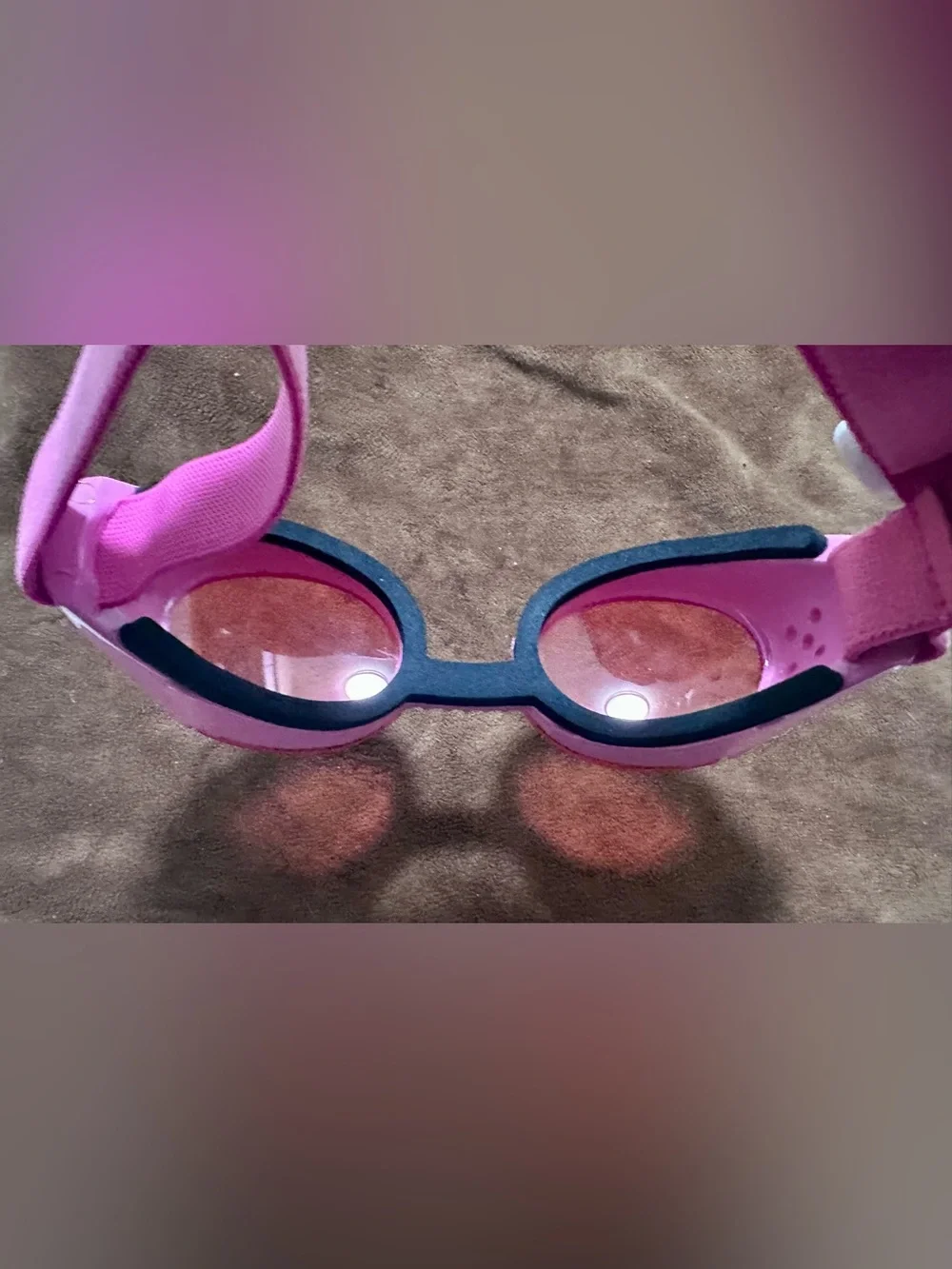 Doggles Protective Dog Eyewear-Pink Frame/Lens-100% UV Block Sunglasses-Size M